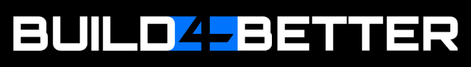 Horizontal wordmark, angular four, on black